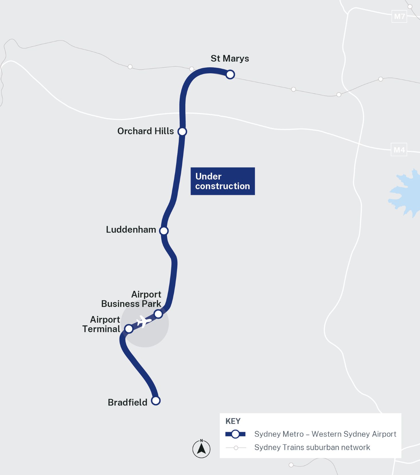 Western Sydney Airport alignment map - Oct 2024
