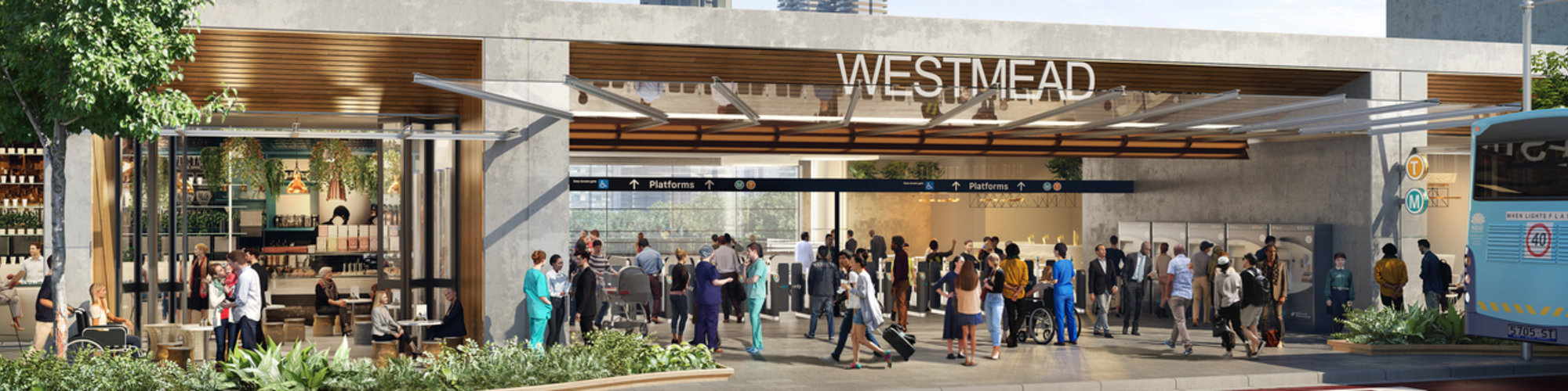 Artist’s impression of Westmead metro station