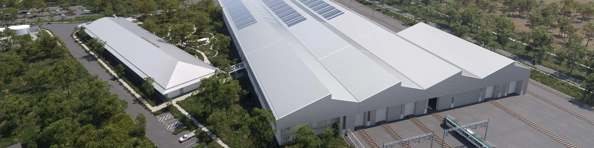 Artist's impression of Orchard Hills Stabling Maintenance Facility
