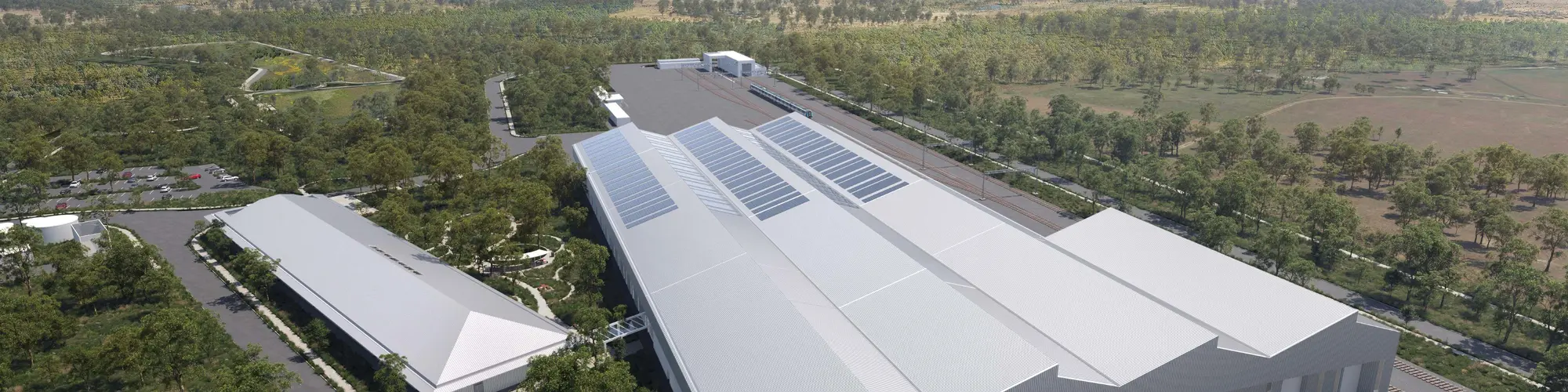 Artist's impression of Orchard Hills Stabling Maintenance Facility