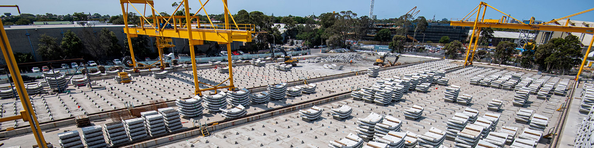 The Marrickville precast facility yard that stored the tunnel segments is now emptying out.
