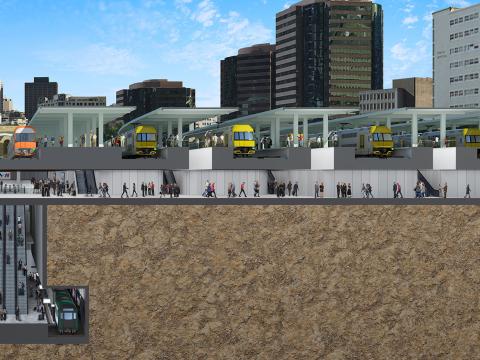 Artist's impression of Central Station Walk 3D cut through