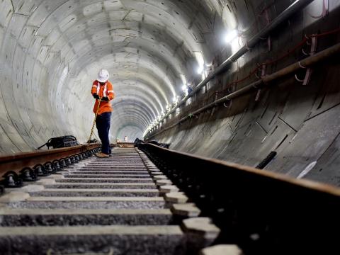 Sydney Metro first tunnel track