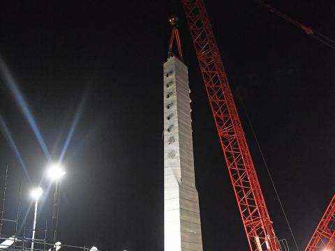 Sydney Metro skytrain bridge tower installation tall