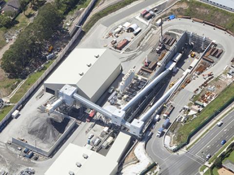 Aerial view of Cherrybrook construction site