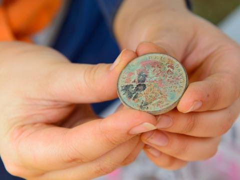 Image of coin found at White Hart excavation site 