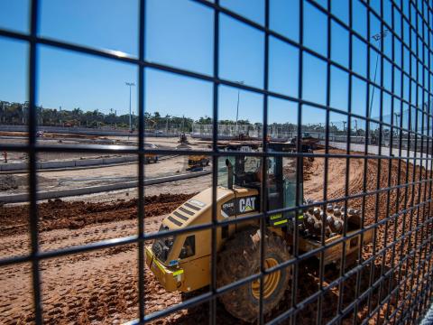 Construction works at Sydney International Speedway