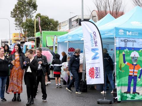 A Sydney Metro stall in an event 