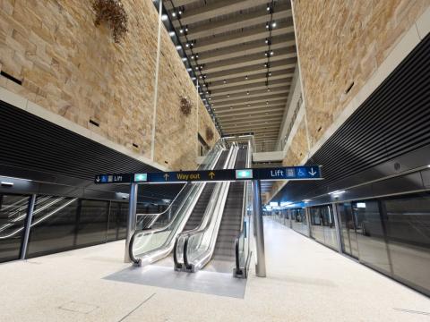 Barangaroo Station escalators 