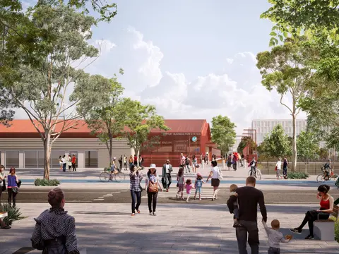 Artist’s impression of Airport Business Park Station