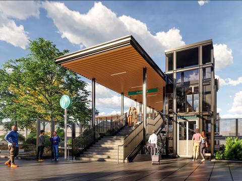 Artist's impression of Punchbowl Station main entry view