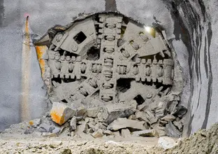 TBM breakthrough at Pyrmont Station