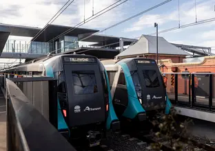 two trains at Sydenham station