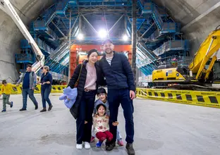 Family in Hunter Street Cavern