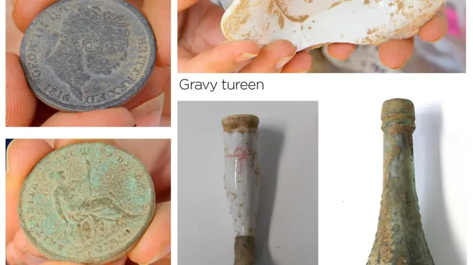 Artefacts found at the White Hart Inn site