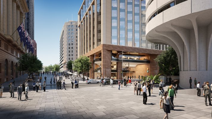 Artist's impression of SMMP Martin Place Looking East