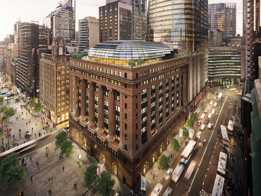 Artist's impression of north tower of Sydney Metro Martin Place Station