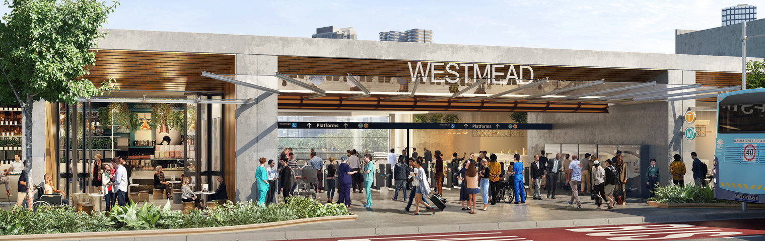 Artist’s impression of Westmead metro station