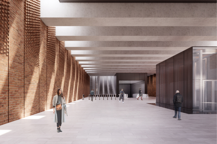 Artist's impression of Crows Nest Station Concourse