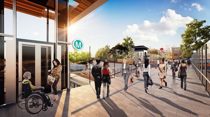 Artist's impression of Dulwich Hill Station