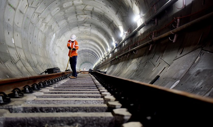 Sydney Metro first tunnel track