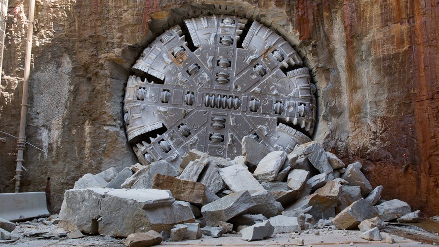 Tunnel Boring Machine Maria breakthrough at Epping