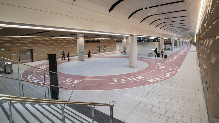 part of newly opened North South concourse of Central station