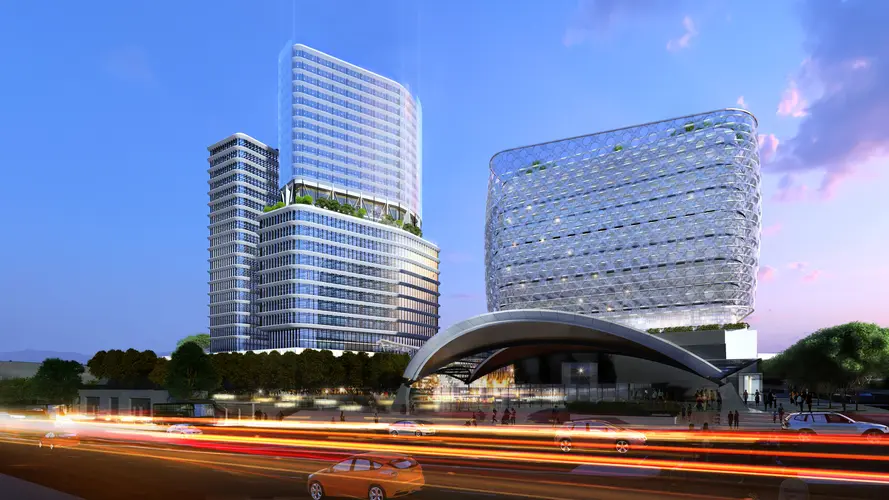 Artist impression of Norwest Metro Station site