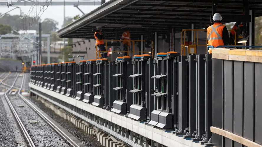 Metro platform at Bankstown