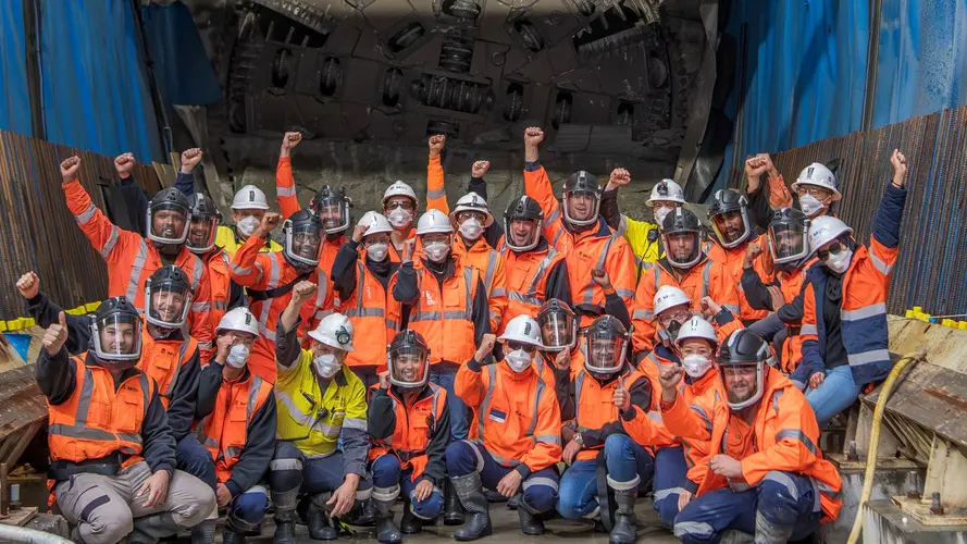 TBM Betty Breakthrough underground