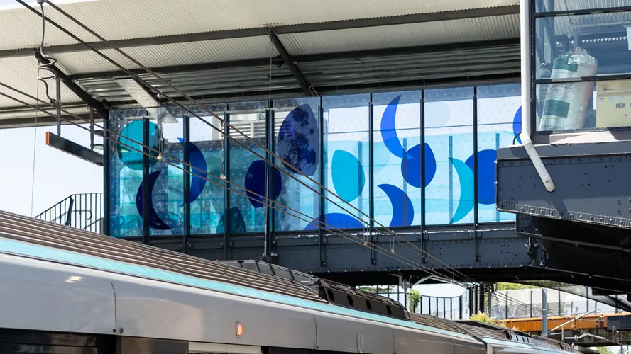Lakemba Metro Station glass bridge Oct 2025