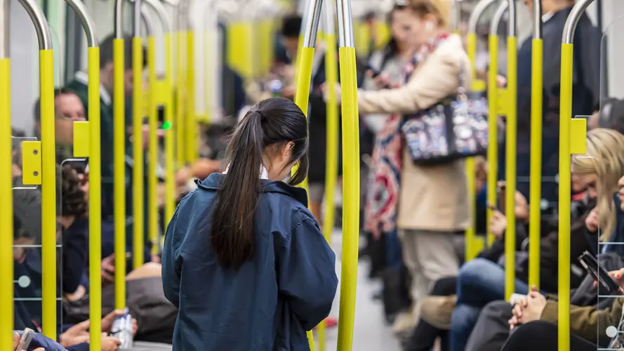Passenger on metro
