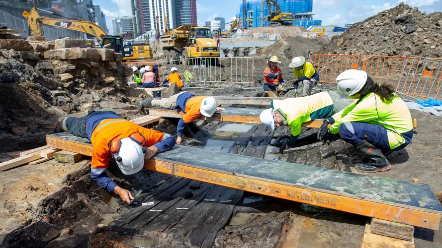 Barangaroo Heritage Boat excavation 